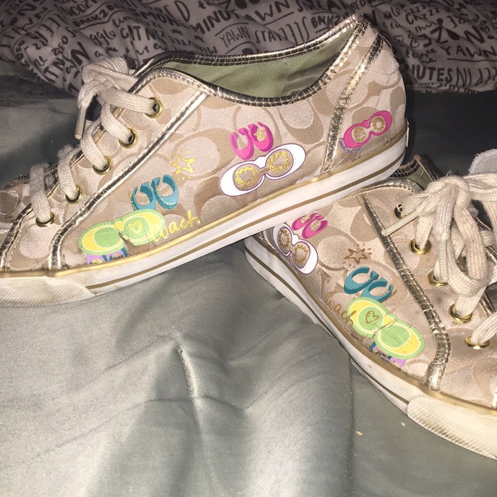 Gold Coach sneakers